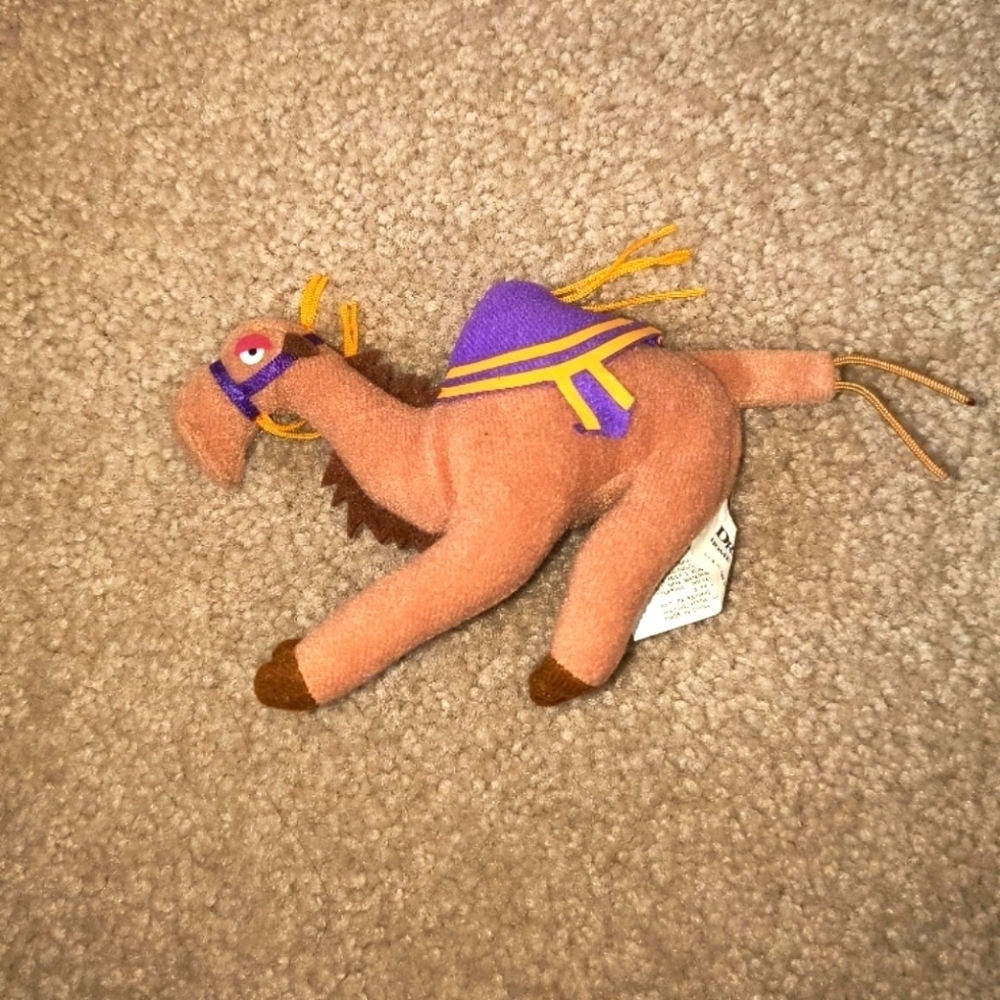 Plush Camel Toy with Purple Saddle vintage 1990s Moses Prince of Egypt collector
